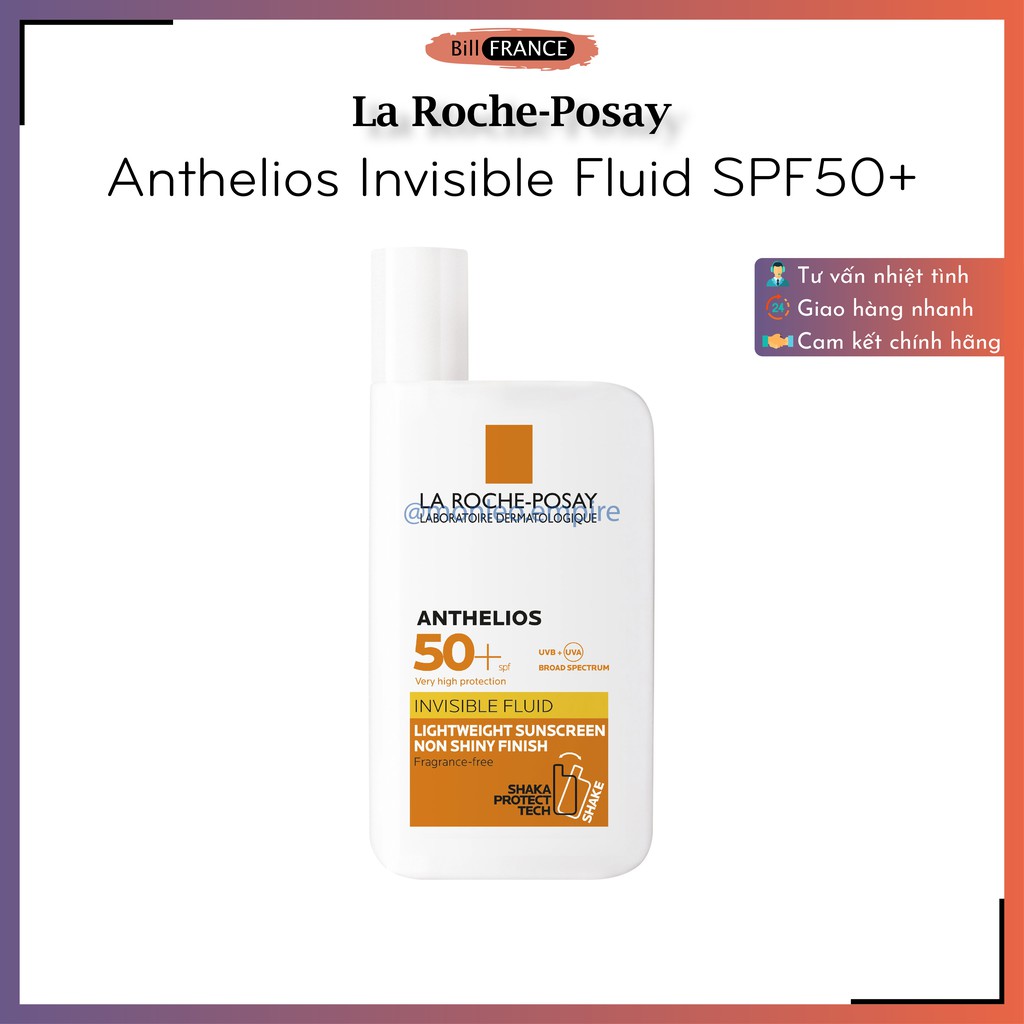 Kem chống nắng La Roche Posay ANTHELIOS INVISIBLE FLUID SPF50+ 50ml