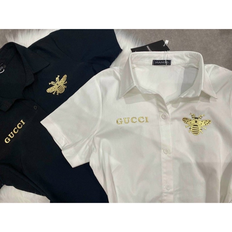 [Mã FAMARAL1 giảm 10K đơn 50K] SƠ MI TAY NGẮN HÌNH ONG DÁN ChiZi Shop