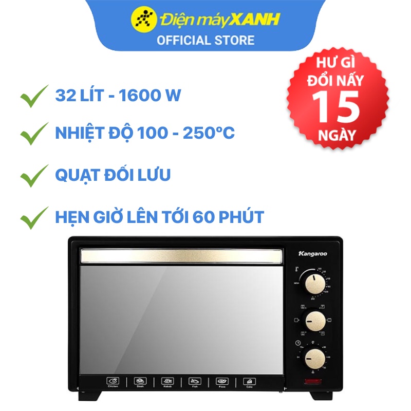 [Mã ELHADEV giảm 4% đơn 300K] Lò nướng Kangaroo KG3201 32 lít