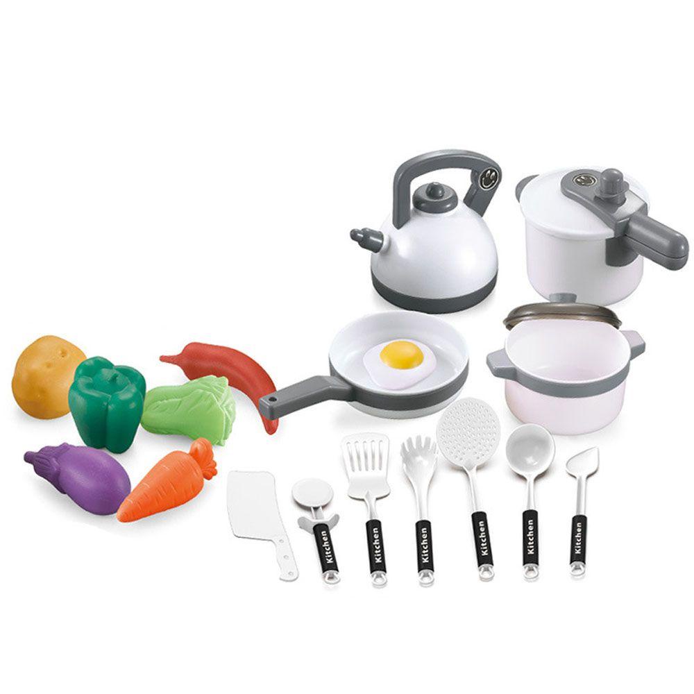 Bộ 18 Món Đồ Chơi Nhà Bếp Bằng Nhựa Thiết Kế Dễ Thương Cho Bé