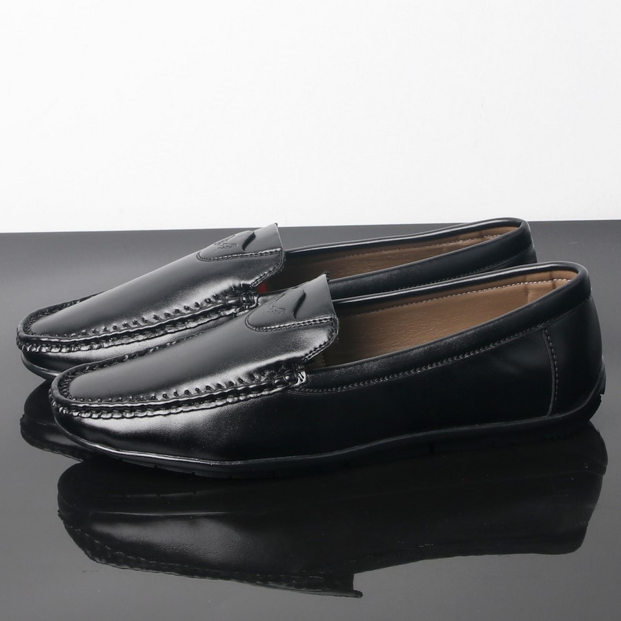 Giày lười nam đen đế cao su siêu bền GN314 Gấu Nâu | BigBuy360 - bigbuy360.vn