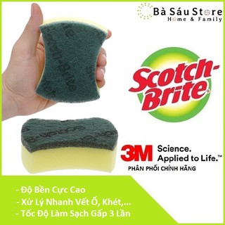 [Miếng Rửa Chén] 3X [siêu sạch] [siêu bền] Scotch-Brite 3M - CR-3X - Ba Sau Store