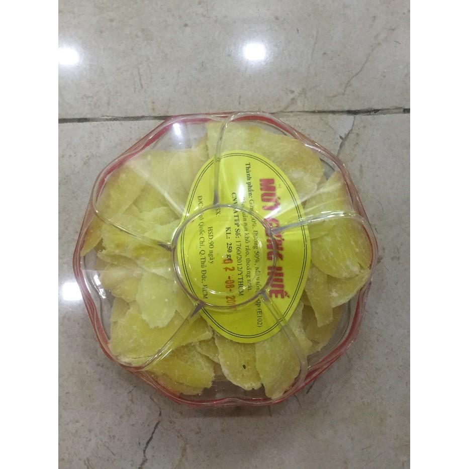 Mứt gừng Huế tẩm đường trọng lượng 200g