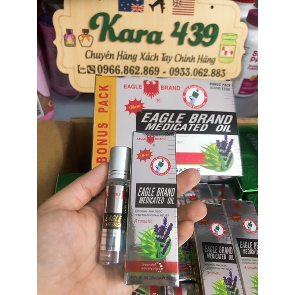 Dầu gió trắng Mỹ Eagle Brand Medicated Oil 12ml mùi oải hương