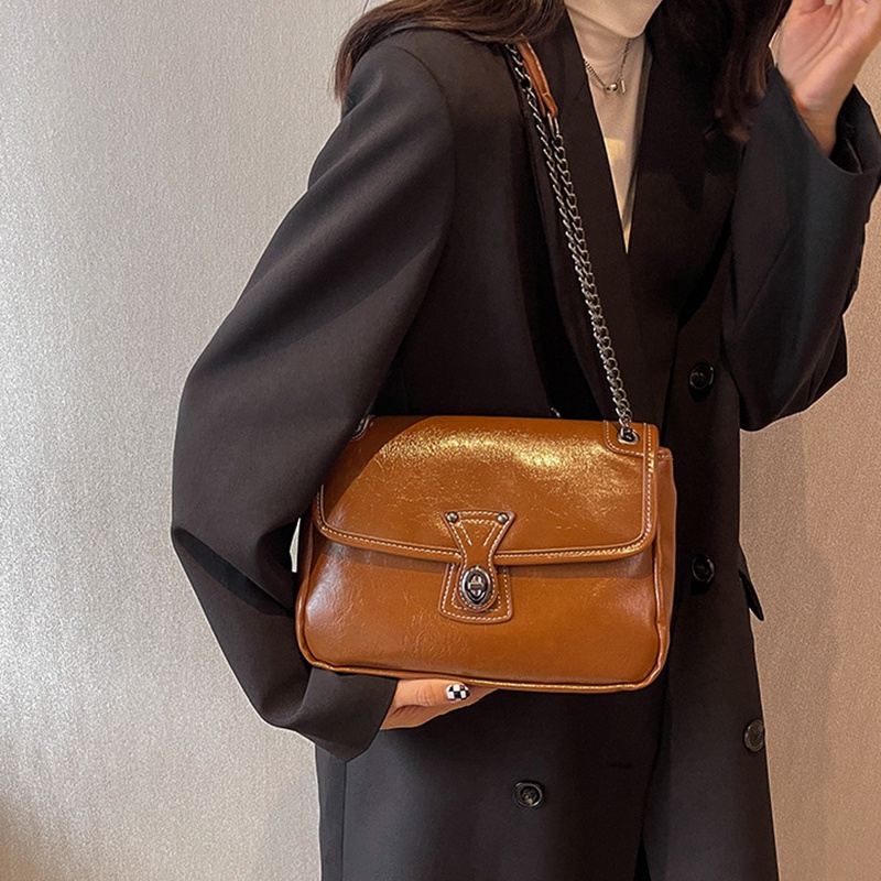 Túi Đeo Vai Dáng Vuông Nhỏ Màu Sắc Trơn Thời Trang Cao Cấp Cho Nữ