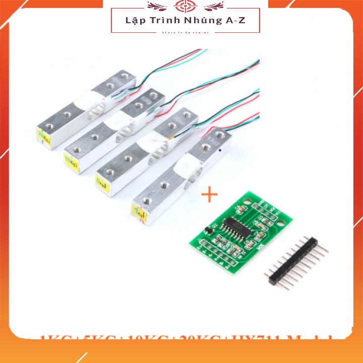 Combo Cảm Biến Cân Nặng Loadcell 1kg, 5kg, 10kg, 20kg Và Mạch Giải Mã HX711