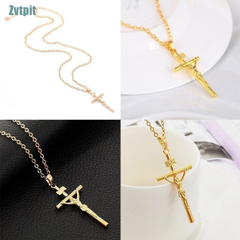 Vòng cổ mạ vàng/ bạc mặt thánh giá thời trang nam nữ