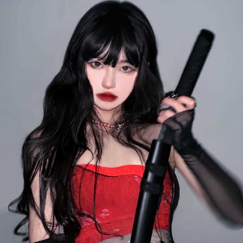 Bộ Tóc Giả Dài Xoăn Gợn Sóng Phong Cách lolita