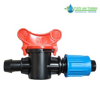 Van khởi thủy ống tưới cây LDPE 16mm nắp vặn xanh dương