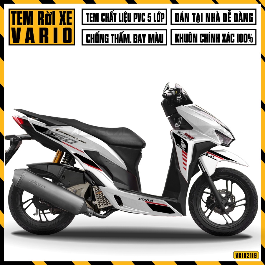 Tem Rời Xe Vario 150 Kiểu Cách Điệu | VR182119150 | Decal Chế Chất Liệu PVC Chống Thấm Chống Bay Màu