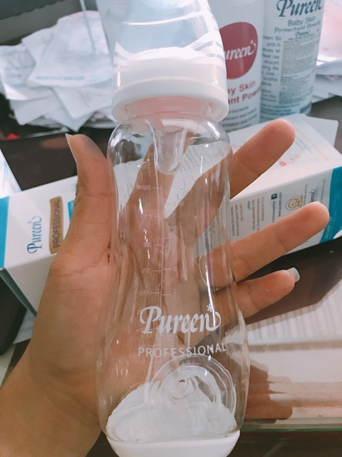 Bình sữa cao cấp PUREEN cổ hẹp 250ml