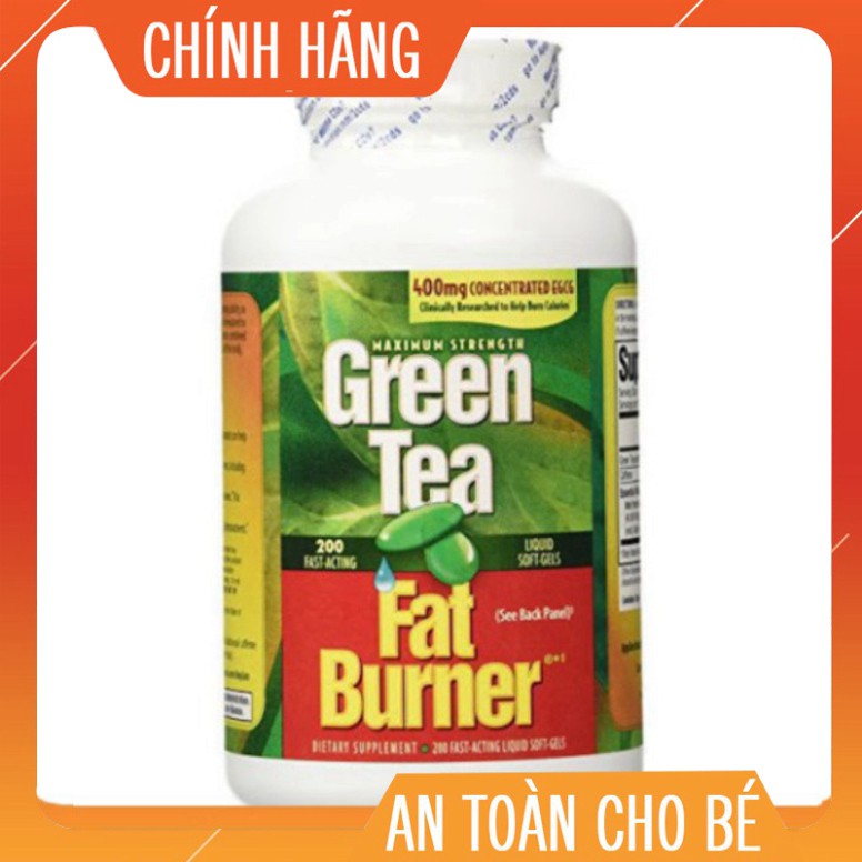 SALE KHÔ MÁU Viên uống giảm cân từ trà xanh Green Tea Fat Burner 200 viên của Mỹ SALE KHÔ MÁU