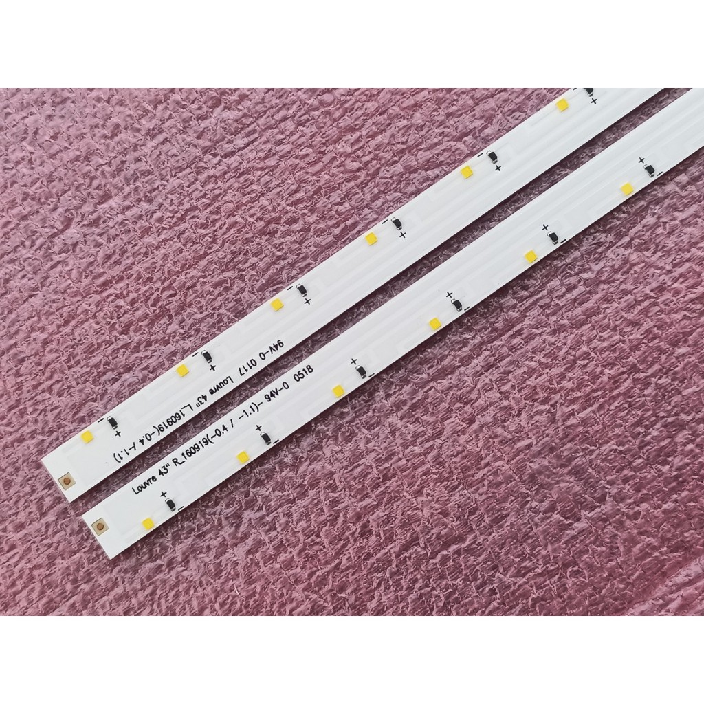 BỘ LED VIỀN TIVI SAMSUNG 43K5100 43k5300 MỚI 100% BỘ 2 THANH TRÁI PHẢI, MỖI THANH 25 BÓNG 3V, DÀI 44,5cm