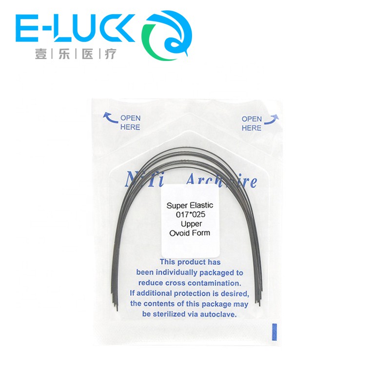 Set 10 vòng chỉnh nha kiểu thẳng góc dùng trong nha khoa bằng NITI siêu co giãn