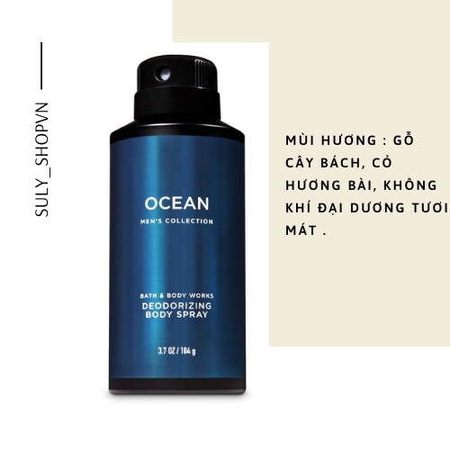 [Auth Mỹ] Xịt Thơm Toàn Thân Cho Nam Body Spray Bath and Body Works fullsize 104g