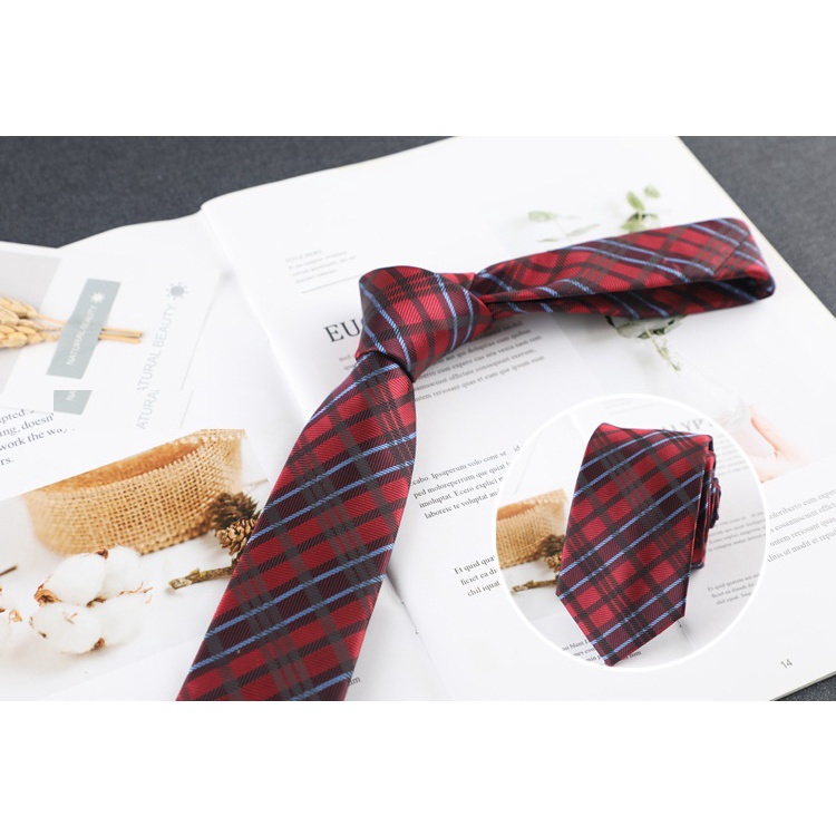 Cà vạt chú rể bản nhỏ 6cm, Calavat cao cấp, Cravat phong cách Hàn Quốc, Cavat dự tiệc CV-6410