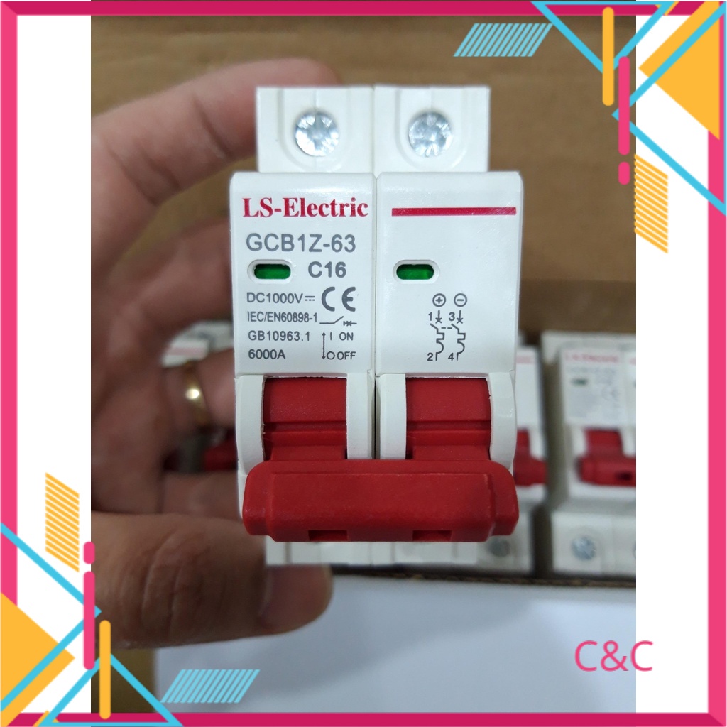 Aptomat CB DC 1000V bộ ngắt mạch một chiều DC 1000V 2P 16A 25A 32A 63A LS-Electric HÀNG THƯƠNG HIỆU CAO CÂP
