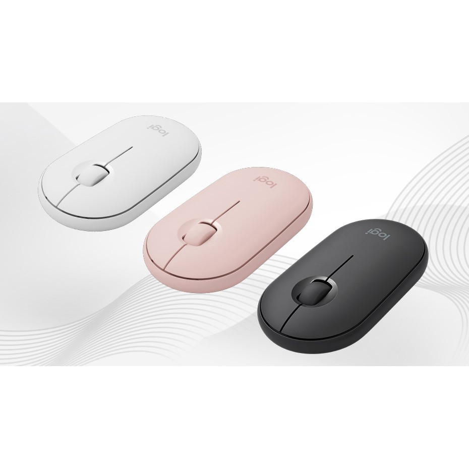 【Chuột máy tính】Chuột máy tính Logitech PEBBLE M350 mỏng nhẹ không dây Bluetooth Wireless Mouse 1000