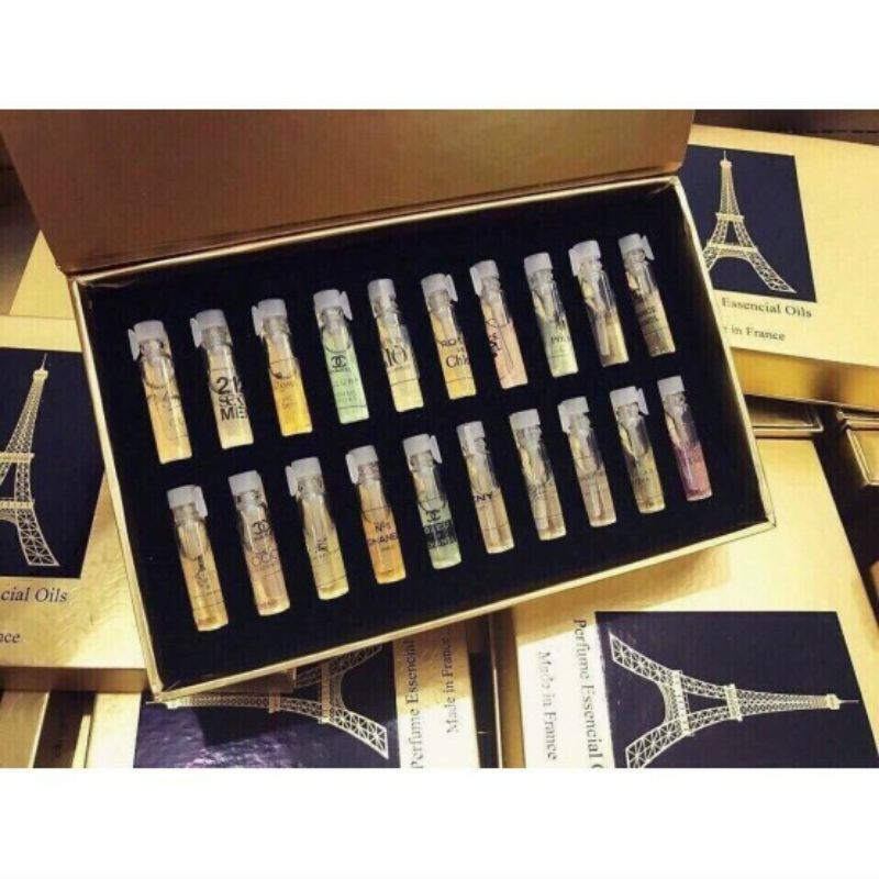 (ƯU ĐÃI GIÁ) 💥BỘ 20 CHAI NƯỚC HOA HỘP VÀNG (2ML/CHAI)🌟