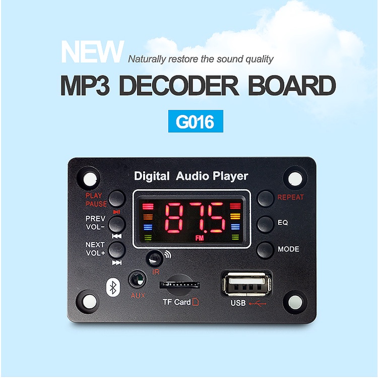 Bảng Mạch Giải Mã Bluetooth 5V 12V MP3 WMA MP3 USB TF FM Radio Kèm Điều Khiển Từ Xa Cho Xe Hơi
