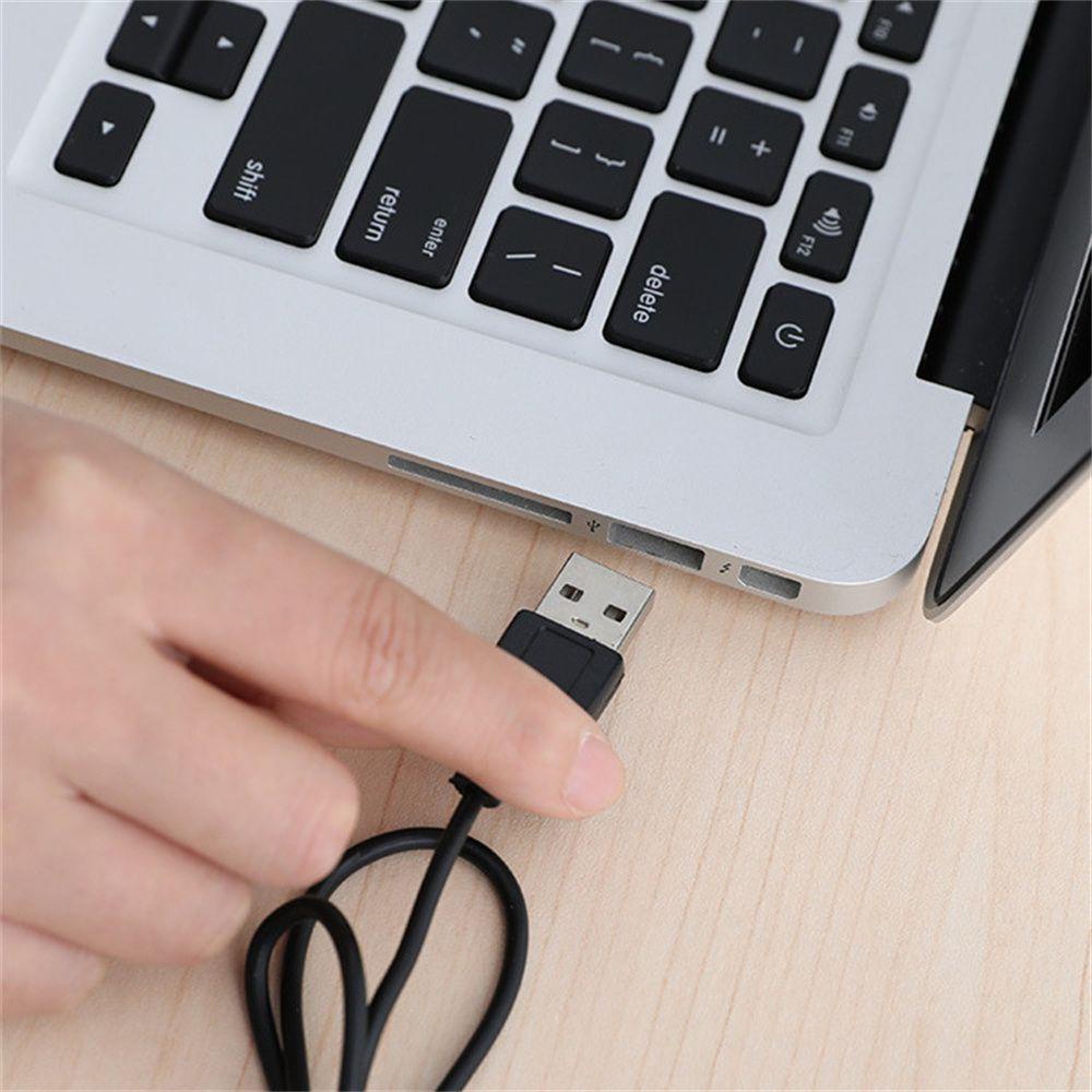 Quạt Làm Mát Mini Để Bàn Màu Đen Ngà Xoay 180 Độ Cắm USB