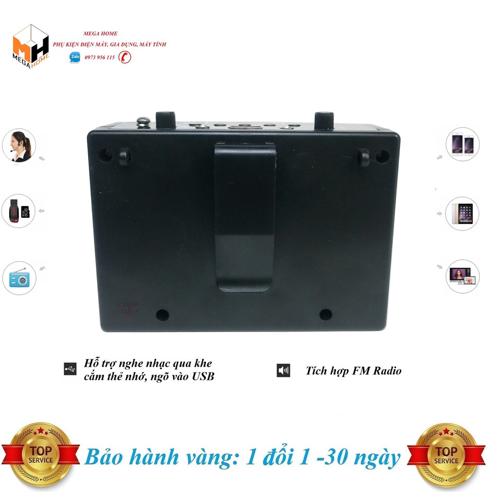 Loa di động, Máy trợ giảng, máy nghe nhạc tích hợp micro Sony SN-898 hàng loại 1 bảo hành 1 đổi 1 30 ngày