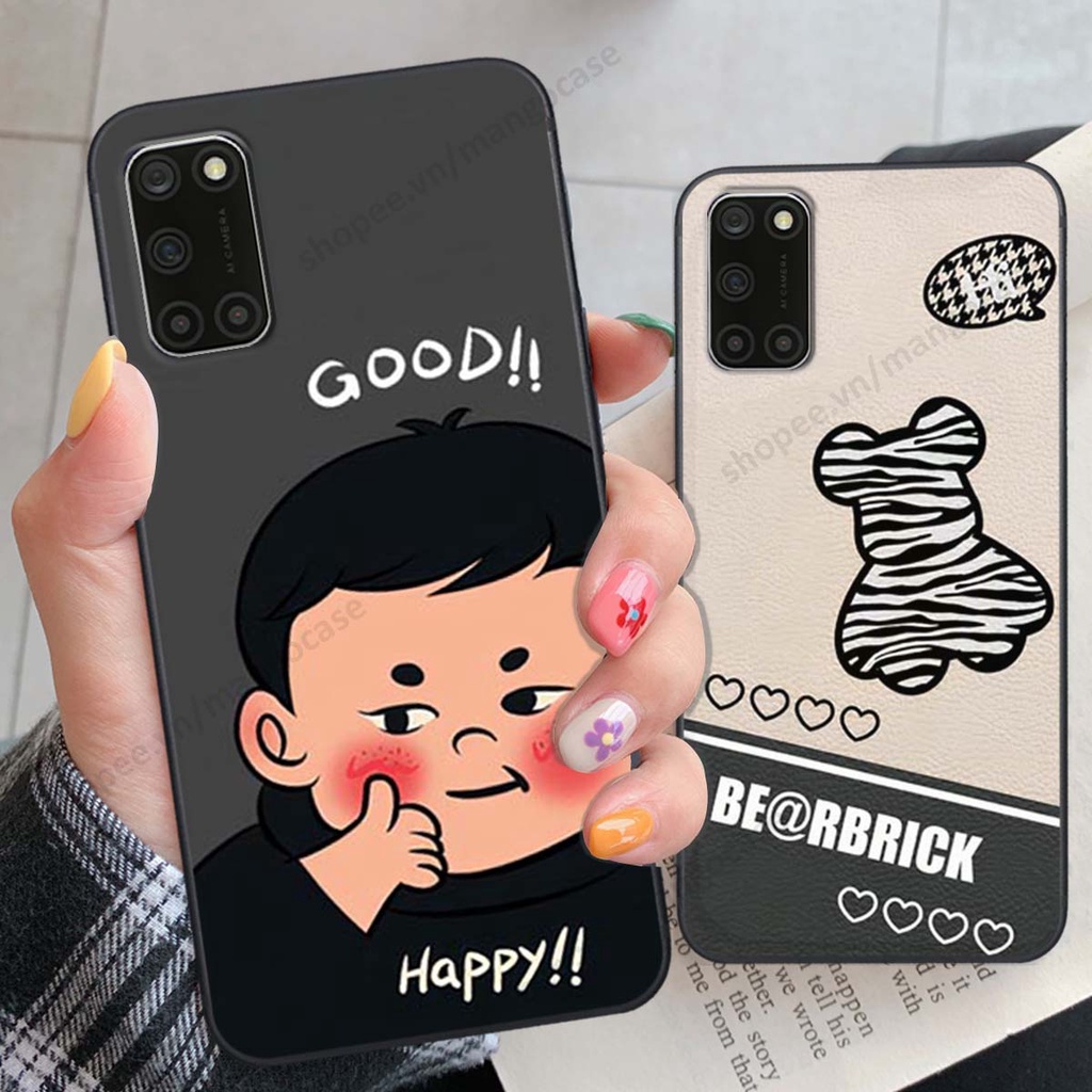 Ốp lưng Oppo A52 / A92 in hình happy nice, bé gấu đáng yêu