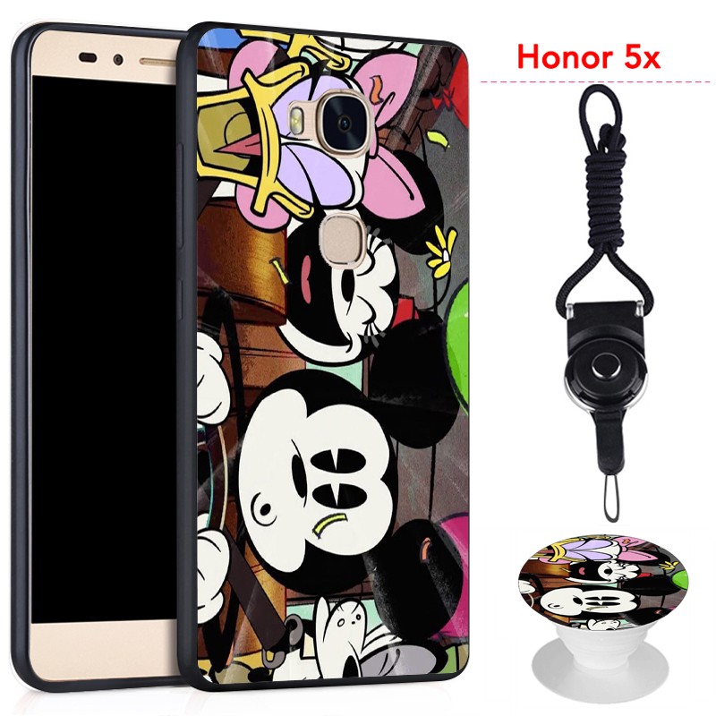 Ốp Lưng Silicone Có Dây Đeo Cho Huawei Honor 5x / Gr5 2016 / Kii - L21 / Kii - L22 / Kii - L23