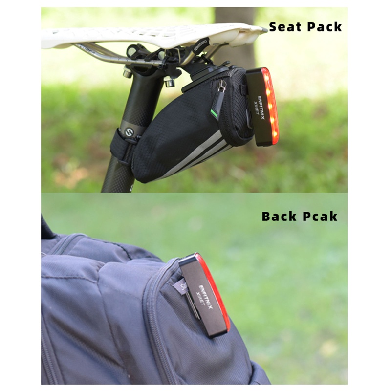 Đèn LED Đuôi Xe Đạp Thông Minh Cảm Biến Dừng Chống Nước Sạc Lại Được