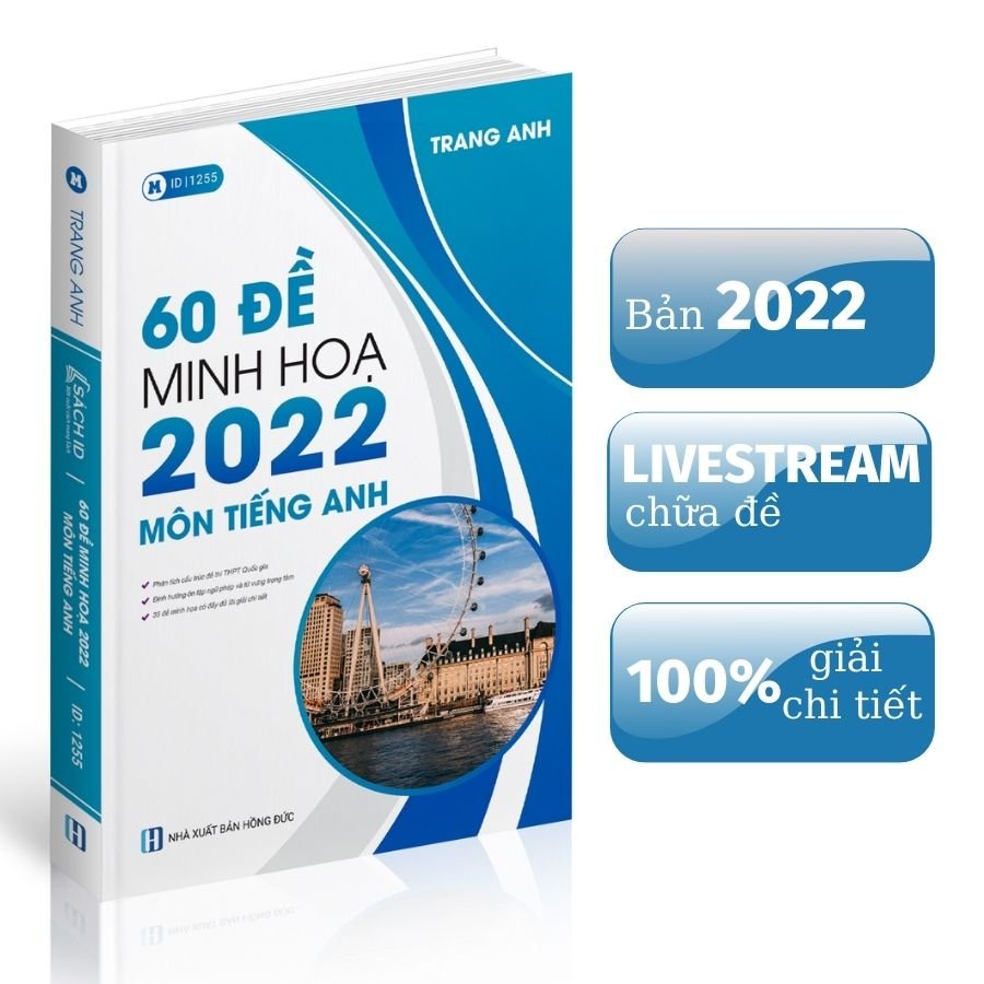 Bộ Đề Trắc Nghiệm 2022 Khối D7: 3 Sách Bộ Đề Minh Hoạ Luyện Thi THPT Môn Toán Hóa Anh.