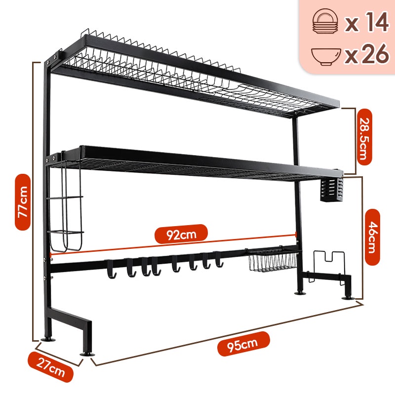 Kệ đựng bát đĩa 2-3 Tầng Trên Bồn Rửa Bát Cao Cấp Đa Năng Kệ Để Bát Đa Năng Thông Minh Giá Để Đồ Chén Đĩa