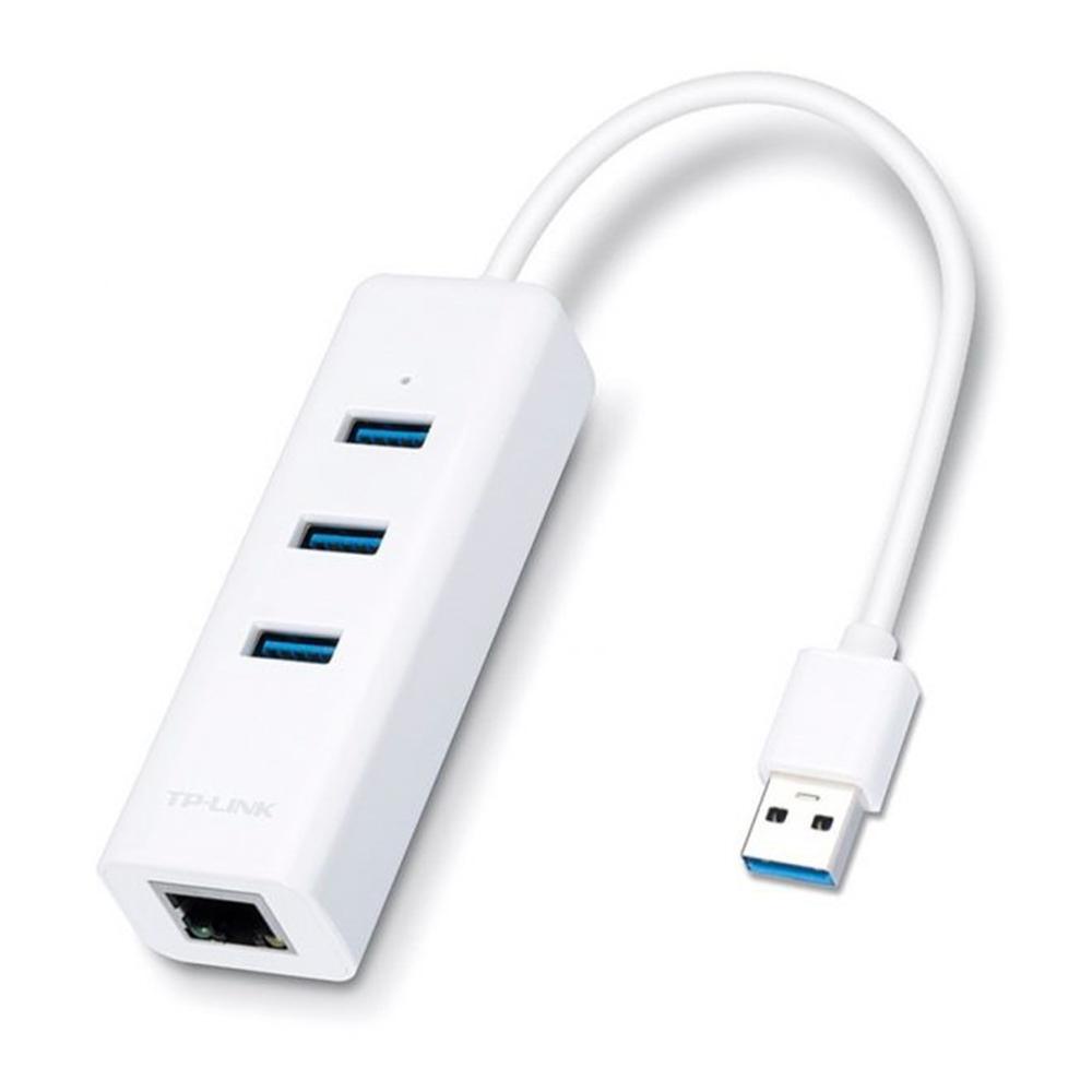 Bộ Chuyển Đổi Mạng USB 3.0 Sang Ethernet Gigabit Kèm 3 Cổng USB 3.0 TP-Link UE330 - Hàng Chính Hãng - Bảo Hành 12 Tháng