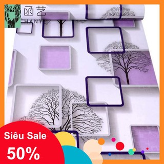 Giấy dán tường cây khô tím cuộn dài 10m khổ 45cm