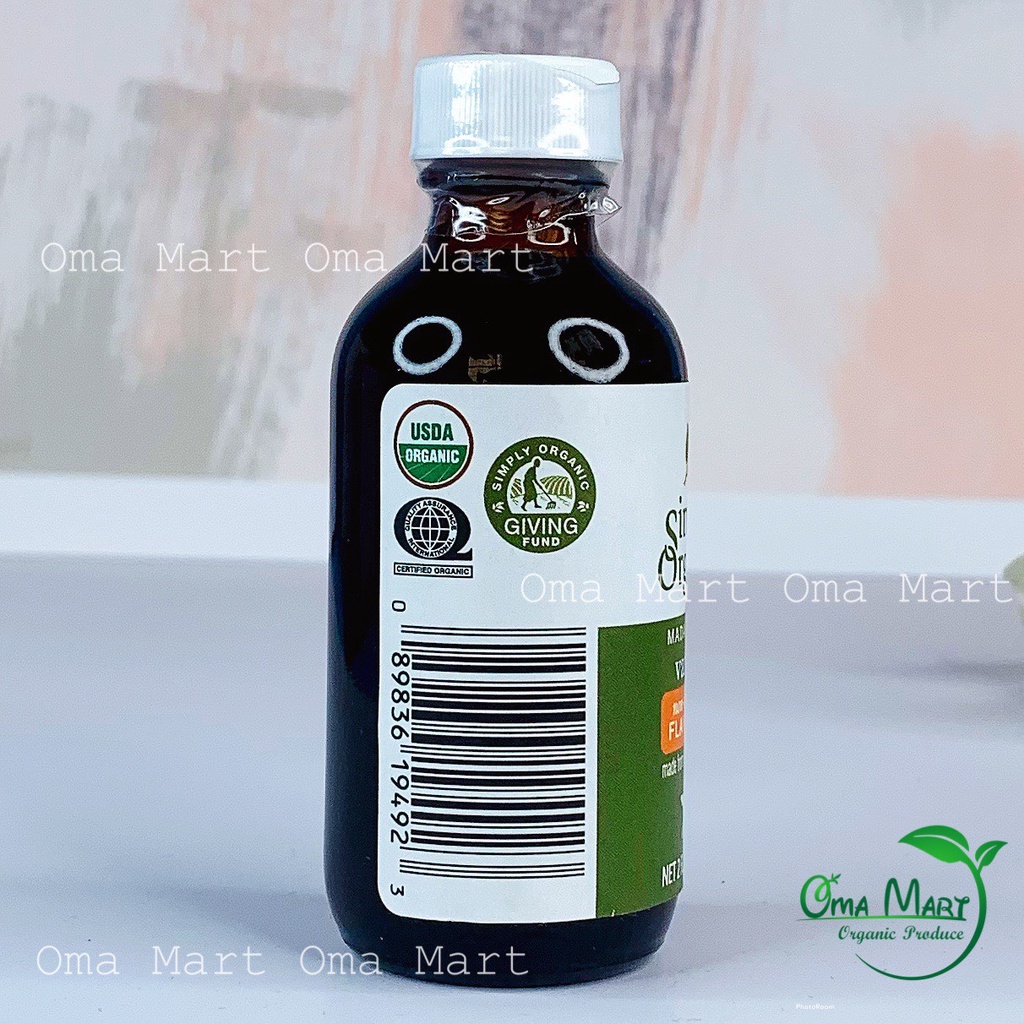 [Mã GROSALE2703 giảm 8% đơn 250K] Chiết xuất vani hữu cơ không cồn Simply organic 59ml