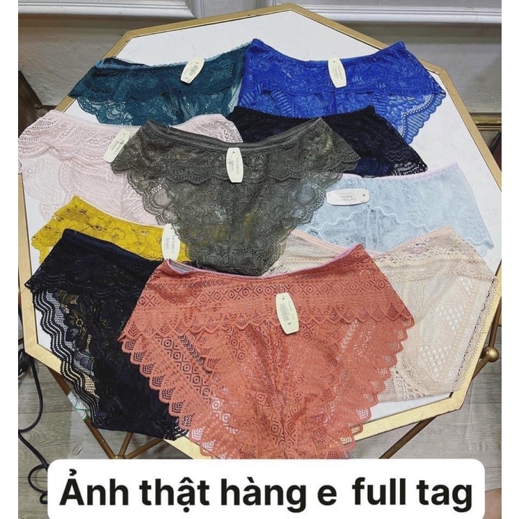 Set 10 quần lót ren sexy mix đủ màu, quần chip xinh free size 60kg