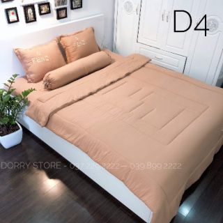 Bộ chăn ga gối cotton đũi loại 1