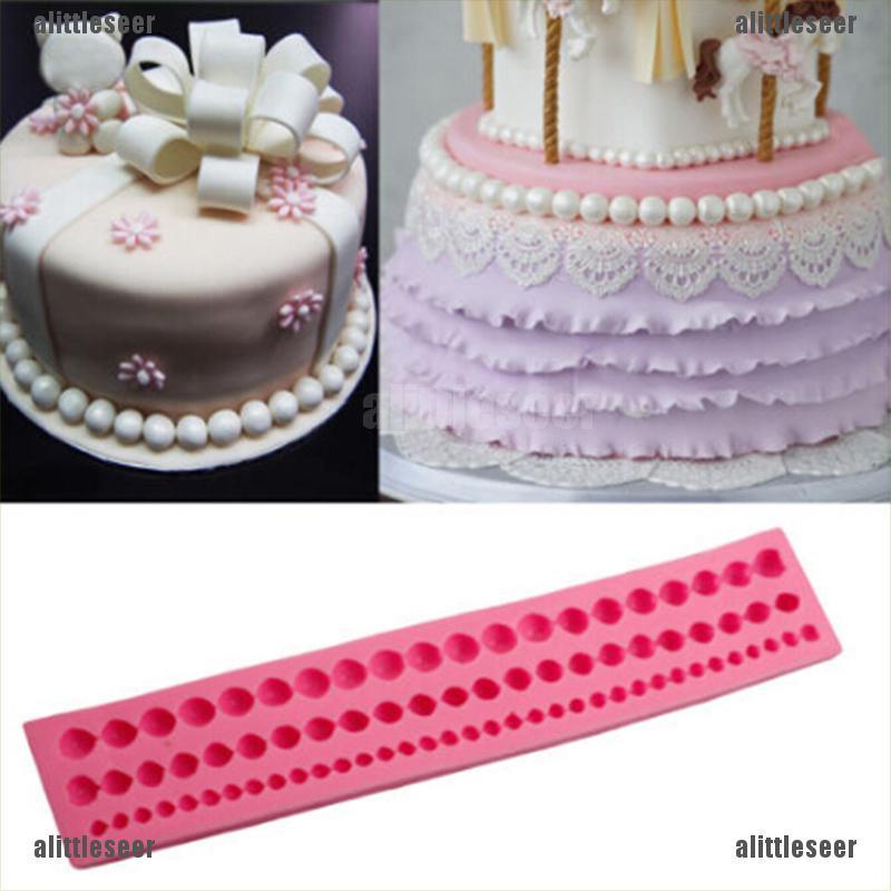 (seer) Khuôn Silicone Làm Bánh Hình Chuỗi Ngọc Trai