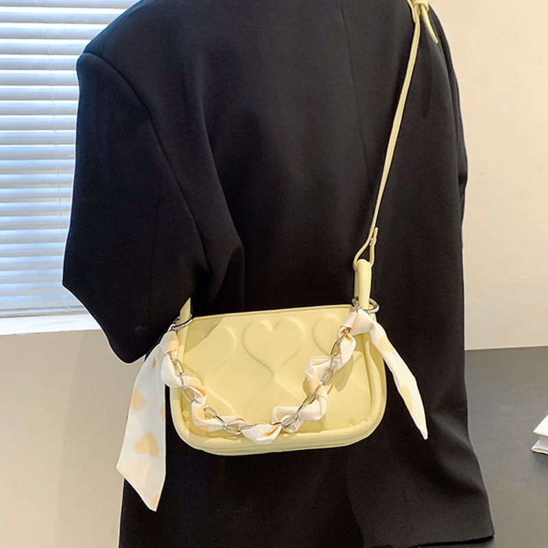 Túi đeo vai IELGY dạng hình vuông có dây xích nhỏ phong cách phương Tây thời trang chất lượng cao dành cho nữ