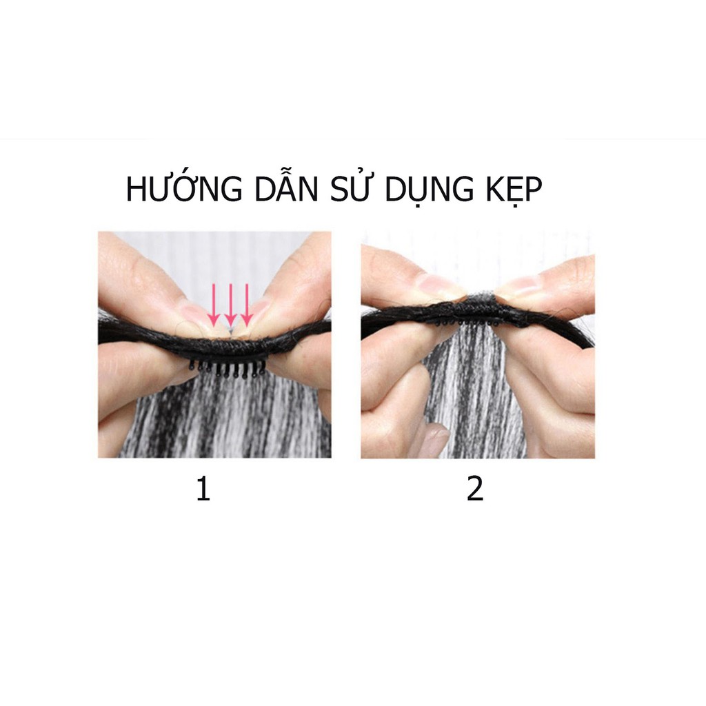 Tóc giả kẹp light Thẳng SIÊU RẺ - Tóc giả nhiều màu