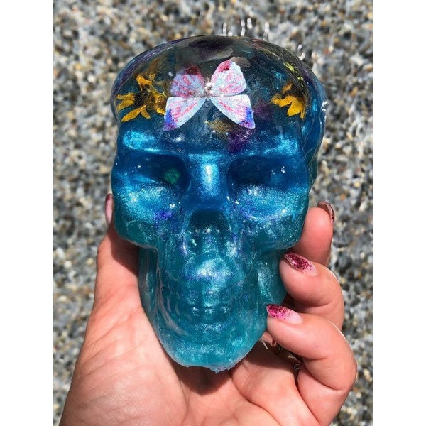 [Jesmonite, Resin, Nến] Khuôn Đầu Lâu size L - skull mold-sử dụng làm đồ Handmade: Resin, Nến, Jesmonite