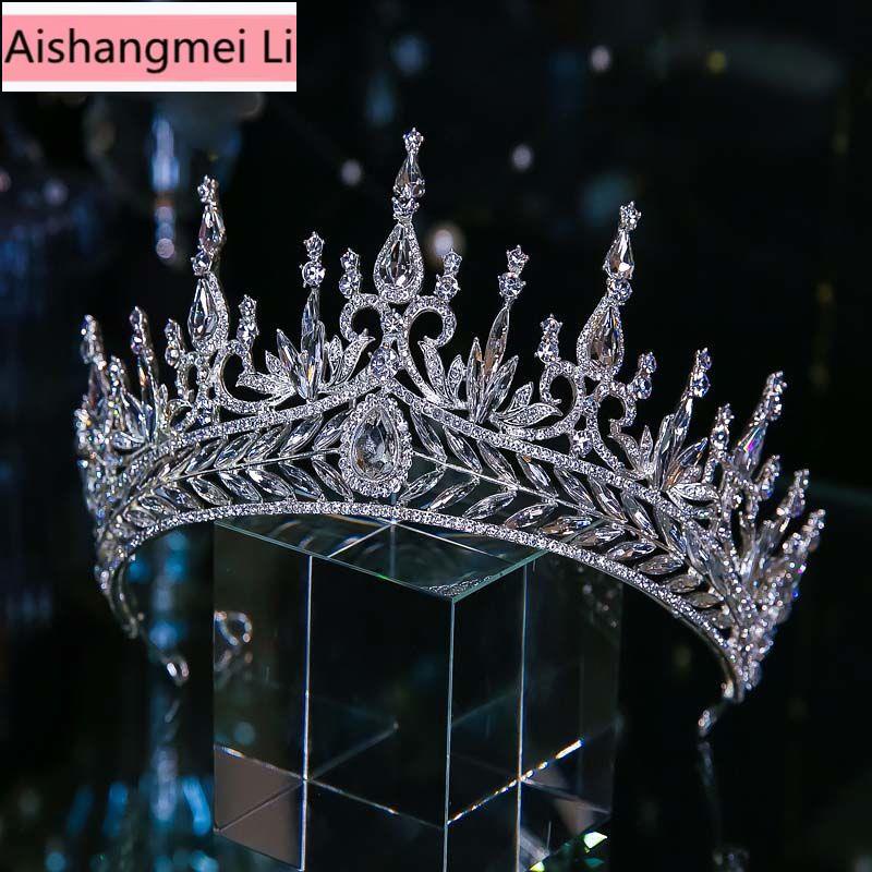 Vương Miện Đội Đầu Đính Đá Phong Cách Nhật Hàn Cổ Điển Dùng Cho Cô Dâu