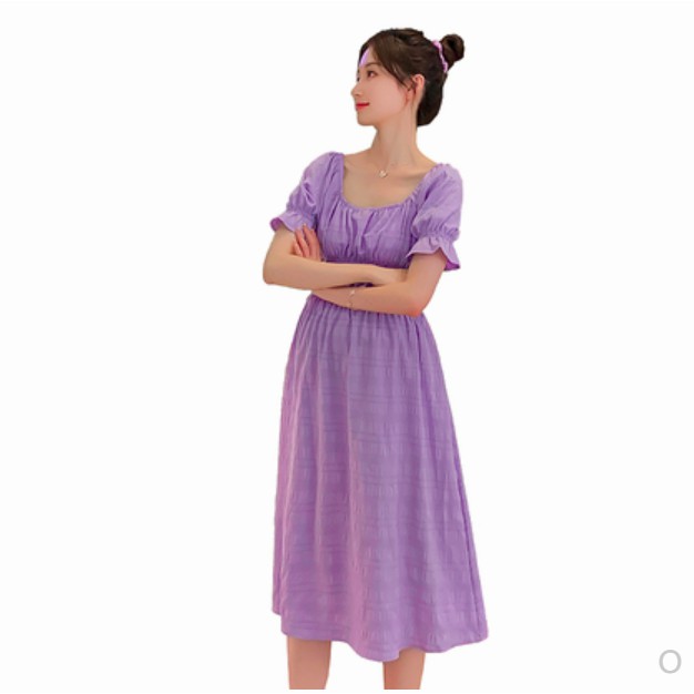 váy bầu cho con ti mùa hè dáng dài có chun eo phong cách hàn trẻ trung, thanh lịch. Hàng quảng châu V361
