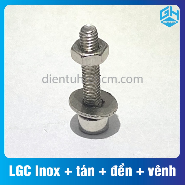 Set 5 con Ốc Bulong lục giác chìm Inox M3,M4,M5,M6,M8 kèm tán, long đền, long vênh