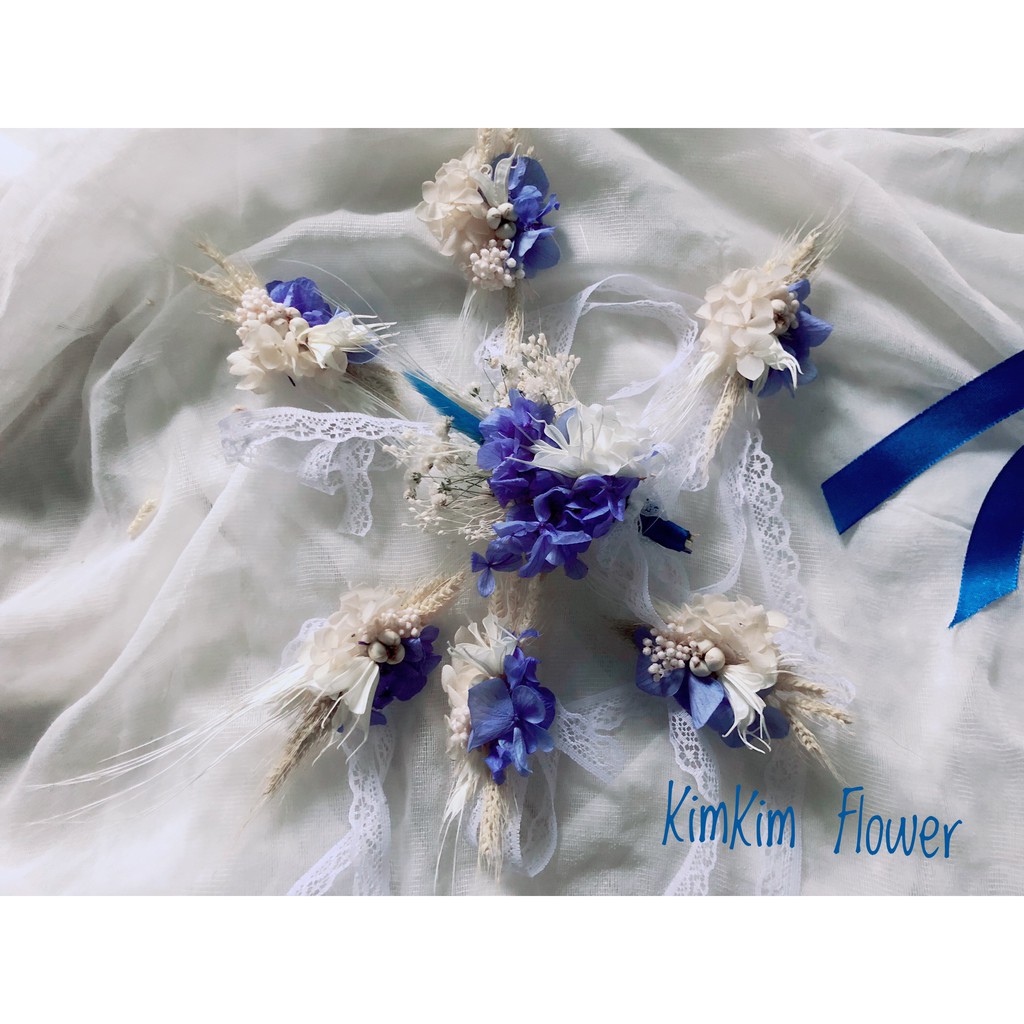 Vòng tay phù dâu, hoa khô đeo tay