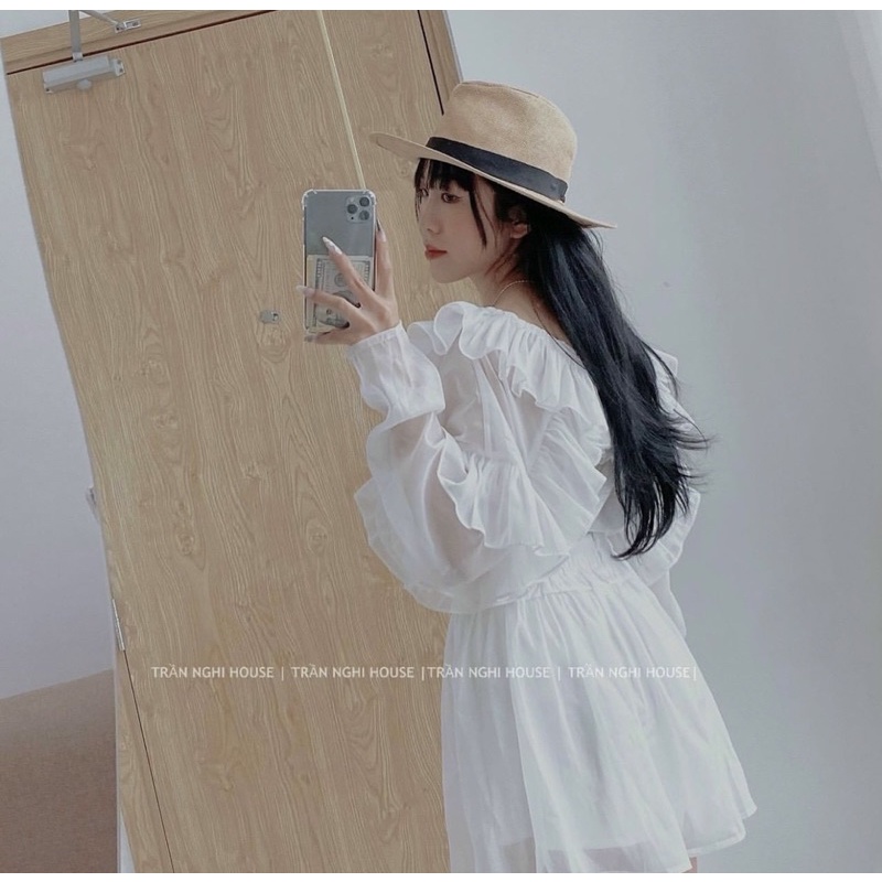 SET ÁO VOAN VIỀN BÈO + CHÂN VÁY