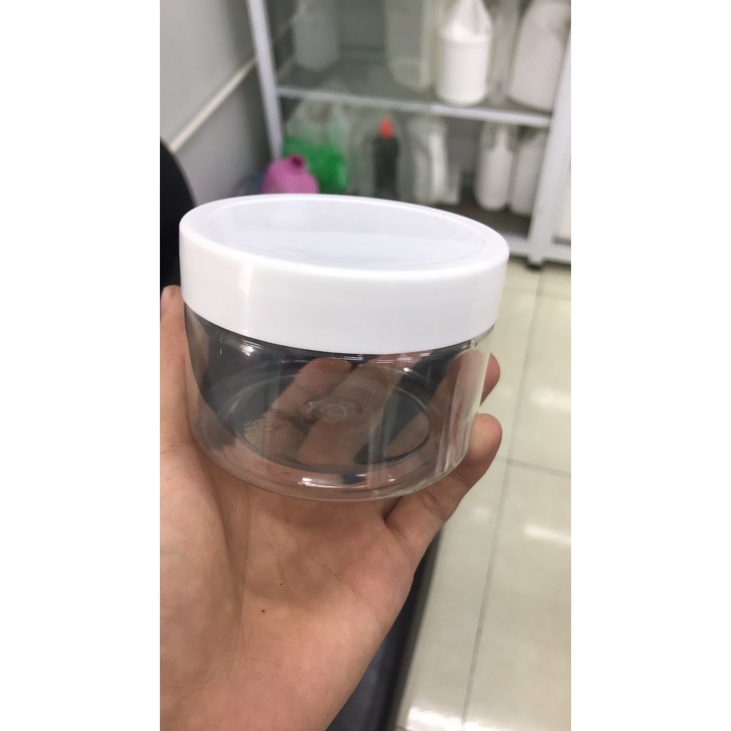 Combo 10 Hũ Nhựa PET 200ml Nắp Nhựa Trắng Giá (Sỉ) Xuất Xưởng Nắp Chặn Miệng Hũ.