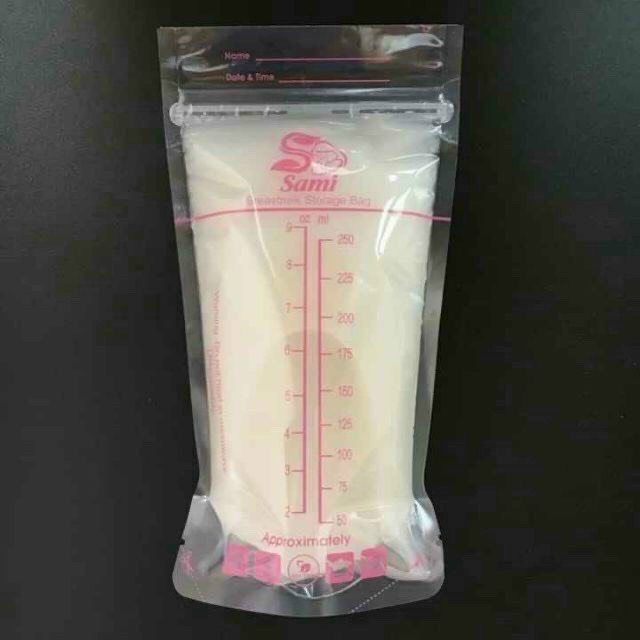 Hộp 50 túi zip trữ sữa 250ml đã được tiệt trùng - S5