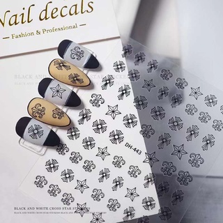 Miếng dán móng tay 3D sticker nail hình chữ thập