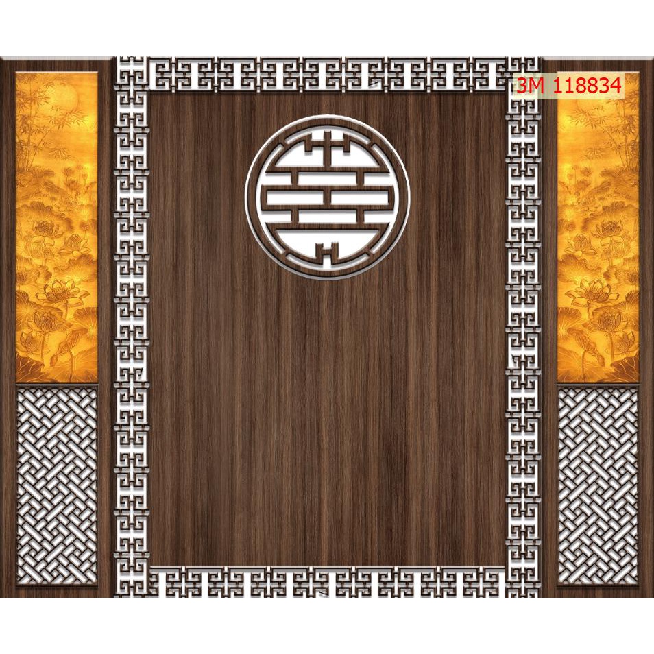 Tranh dán tường 3D ban thờ phòng thờ chất liệu decal pp keo sẵn hoặc vải lụa giá rẻ đẹp zalo 0347103278  a24