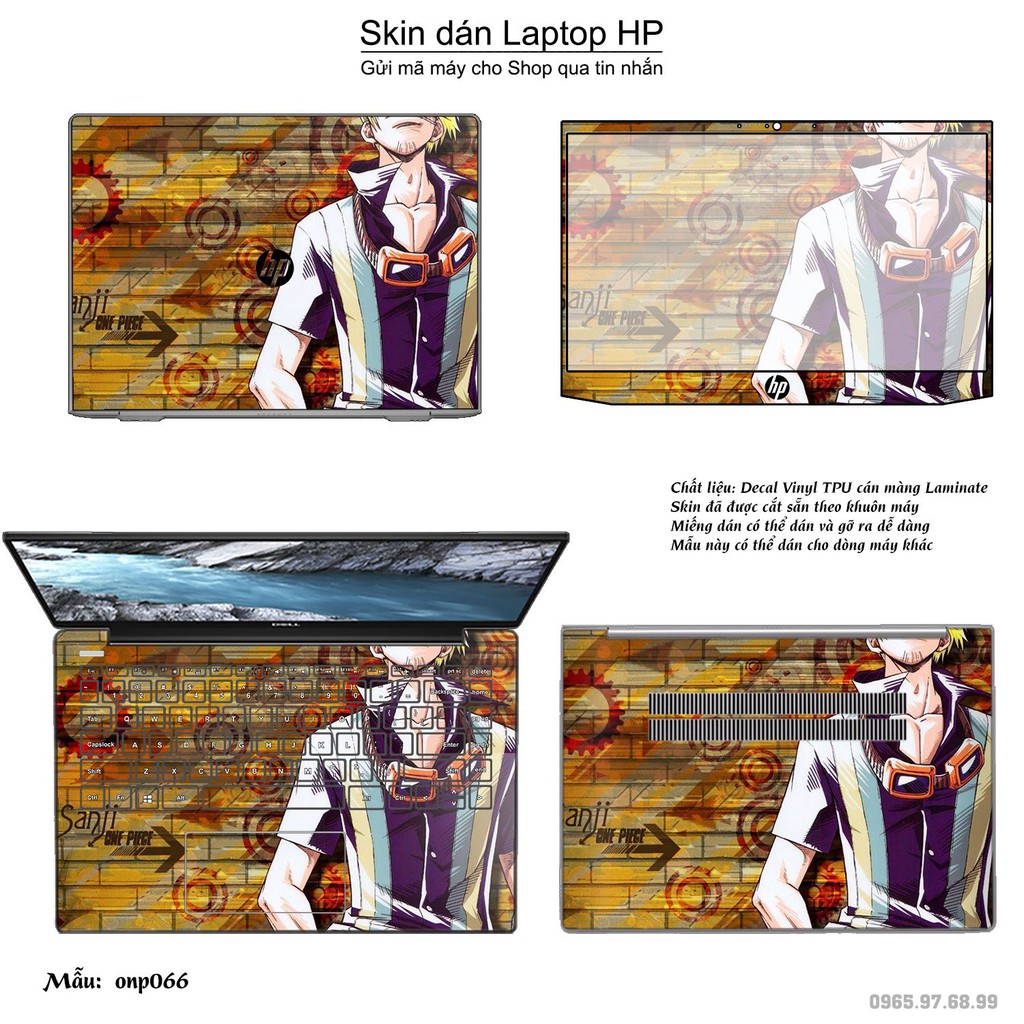 Skin dán Laptop HP in hình One Piece _nhiều mẫu 4 (inbox mã máy cho Shop)